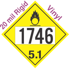 Oxidizer Class 5.1 UN1746 20mil Rigid Vinyl DOT Placard