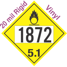 Oxidizer Class 5.1 UN1872 20mil Rigid Vinyl DOT Placard