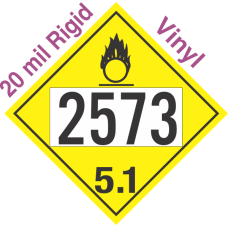 Oxidizer Class 5.1 UN2573 20mil Rigid Vinyl DOT Placard