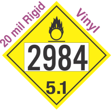 Oxidizer Class 5.1 UN2984 20mil Rigid Vinyl DOT Placard