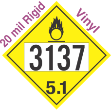 Oxidizer Class 5.1 UN3137 20mil Rigid Vinyl DOT Placard
