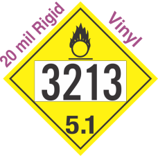 Oxidizer Class 5.1 UN3213 20mil Rigid Vinyl DOT Placard