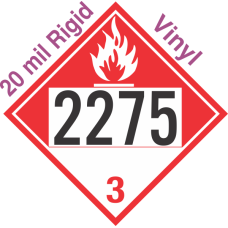 Combustible Class 3 UN2275 20mil Rigid Vinyl DOT Placard