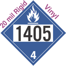 Dangerous When Wet Class 4.3 UN1405 20mil Rigid Vinyl DOT Placard