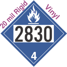 Dangerous When Wet Class 4.3 UN2830 20mil Rigid Vinyl DOT Placard
