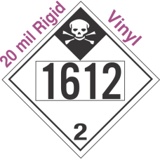 Inhalation Hazard Class 2.3 UN1612 20mil Rigid Vinyl DOT Placard