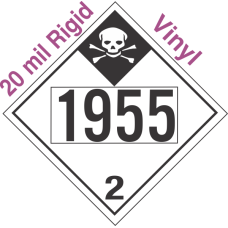 Inhalation Hazard Class 2.3 UN1955 20mil Rigid Vinyl DOT Placard