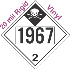 Inhalation Hazard Class 2.3 UN1967 20mil Rigid Vinyl DOT Placard