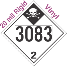 Inhalation Hazard Class 2.3 UN3083 20mil Rigid Vinyl DOT Placard