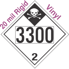 Inhalation Hazard Class 2.3 UN3300 20mil Rigid Vinyl DOT Placard