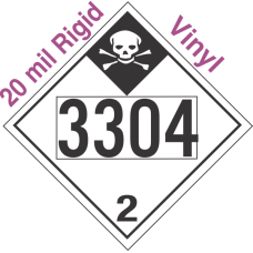Inhalation Hazard Class 2.3 UN3304 20mil Rigid Vinyl DOT Placard