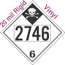 Inhalation Hazard Class 6.1 UN2746 20mil Rigid Vinyl DOT Placard