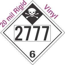 Inhalation Hazard Class 6.1 UN2777 20mil Rigid Vinyl DOT Placard