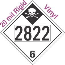 Inhalation Hazard Class 6.1 UN2822 20mil Rigid Vinyl DOT Placard
