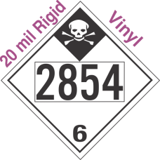 Inhalation Hazard Class 6.1 UN2854 20mil Rigid Vinyl DOT Placard