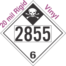 Inhalation Hazard Class 6.1 UN2855 20mil Rigid Vinyl DOT Placard