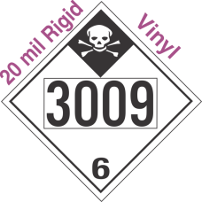 Inhalation Hazard Class 6.1 UN3009 20mil Rigid Vinyl DOT Placard