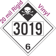 Inhalation Hazard Class 6.1 UN3019 20mil Rigid Vinyl DOT Placard