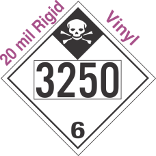 Inhalation Hazard Class 6.1 UN3250 20mil Rigid Vinyl DOT Placard