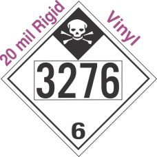 Inhalation Hazard Class 6.1 UN3276 20mil Rigid Vinyl DOT Placard