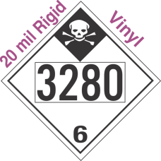 Inhalation Hazard Class 6.1 UN3280 20mil Rigid Vinyl DOT Placard