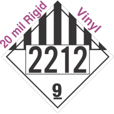 Miscellaneous Dangerous Goods Class 9 UN2212 20mil Rigid Vinyl DOT Placard