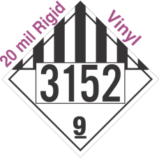 Miscellaneous Dangerous Goods Class 9 UN3152 20mil Rigid Vinyl DOT Placard