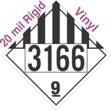 Miscellaneous Dangerous Goods Class 9 UN3166 20mil Rigid Vinyl DOT Placard