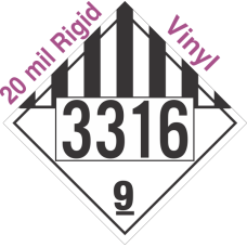Miscellaneous Dangerous Goods Class 9 UN3316 20mil Rigid Vinyl DOT Placard