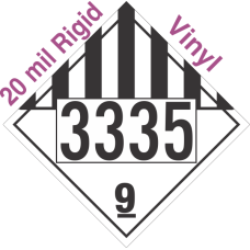 Miscellaneous Dangerous Goods Class 9 UN3335 20mil Rigid Vinyl DOT Placard