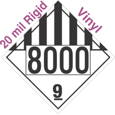 Miscellaneous Dangerous Goods Class 9 UN8000 20mil Rigid Vinyl DOT Placard