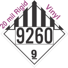 Miscellaneous Dangerous Goods Class 9 UN9260 20mil Rigid Vinyl DOT Placard