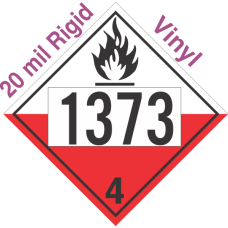 Spontaneously Combustible Class 4.2 UN1373 20mil Rigid Vinyl DOT Placard