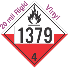 Spontaneously Combustible Class 4.2 UN1379 20mil Rigid Vinyl DOT Placard