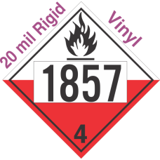 Spontaneously Combustible Class 4.2 UN1857 20mil Rigid Vinyl DOT Placard
