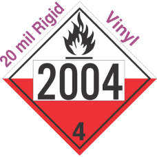 Spontaneously Combustible Class 4.2 UN2004 20mil Rigid Vinyl DOT Placard