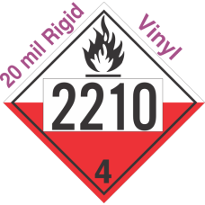 Spontaneously Combustible Class 4.2 UN2210 20mil Rigid Vinyl DOT Placard
