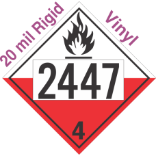 Spontaneously Combustible Class 4.2 UN2447 20mil Rigid Vinyl DOT Placard