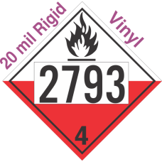 Spontaneously Combustible Class 4.2 UN2793 20mil Rigid Vinyl DOT Placard