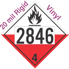 Spontaneously Combustible Class 4.2 UN2846 20mil Rigid Vinyl DOT Placard