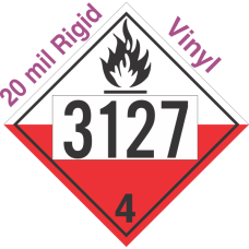 Spontaneously Combustible Class 4.2 UN3127 20mil Rigid Vinyl DOT Placard