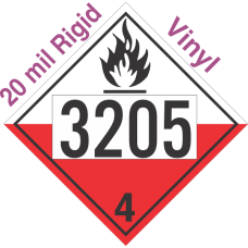 Spontaneously Combustible Class 4.2 UN3205 20mil Rigid Vinyl DOT Placard