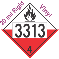 Spontaneously Combustible Class 4.2 UN3313 20mil Rigid Vinyl DOT Placard