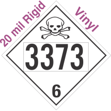Toxic Class 6.2 UN3373 20mil Rigid Vinyl DOT Placard