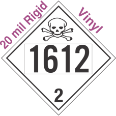 Toxic Gas Class 2.3 UN1612 20mil Rigid Vinyl DOT Placard