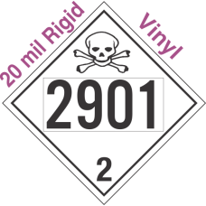 Toxic Gas Class 2.3 UN2901 20mil Rigid Vinyl DOT Placard