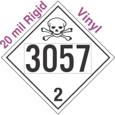 Toxic Gas Class 2.3 UN3057 20mil Rigid Vinyl DOT Placard
