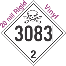 Toxic Gas Class 2.3 UN3083 20mil Rigid Vinyl DOT Placard