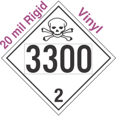 Toxic Gas Class 2.3 UN3300 20mil Rigid Vinyl DOT Placard