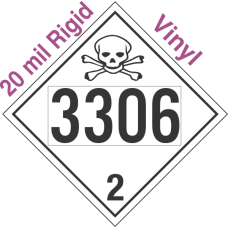 Toxic Gas Class 2.3 UN3306 20mil Rigid Vinyl DOT Placard